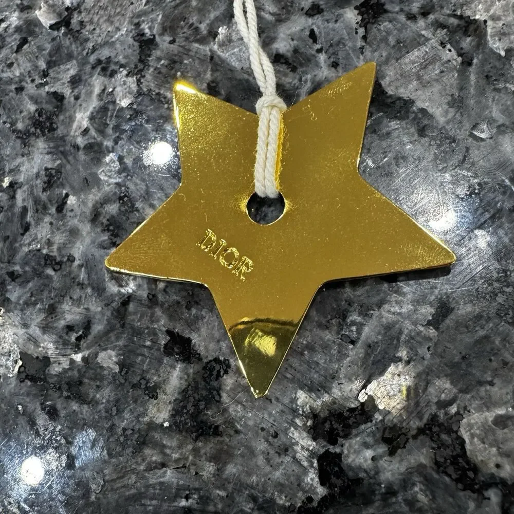 Dior Small White Jewelry Gift Empty Box & Dior Gold Star 
